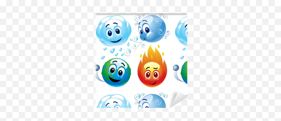 Wallpaper Natural Elements Water Wind Earth And Fire Emoji,Wind Emoticon