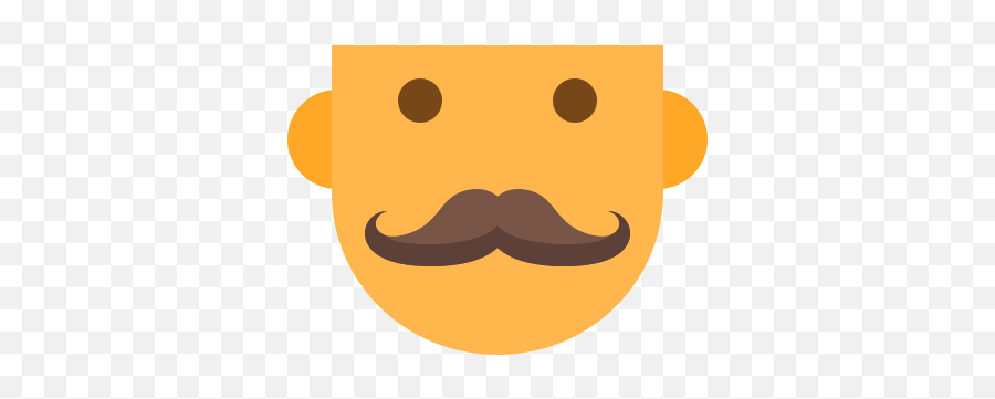 Mustache Icon In Color Style Emoji,Mustarch Emoji