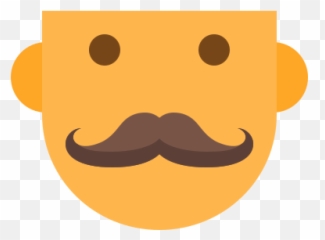 Mustache Icon In Color Style Emoji,Mustarch Emoji