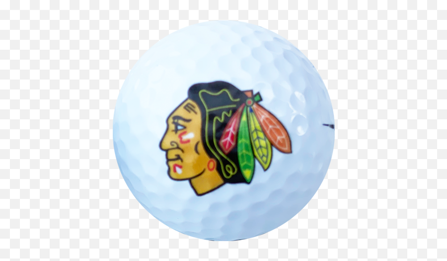 Personalised Golf Balls - Chicago Blackhawks Logo Svg Emoji,Golf Ball Emoticon