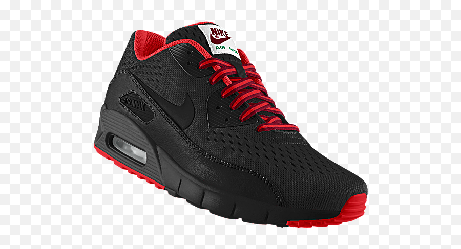 Nike Air Max 90 Em Id Shoe - Custom Nike Air Max 90 Black And Red Emoji,Emoji Shoes Jordans