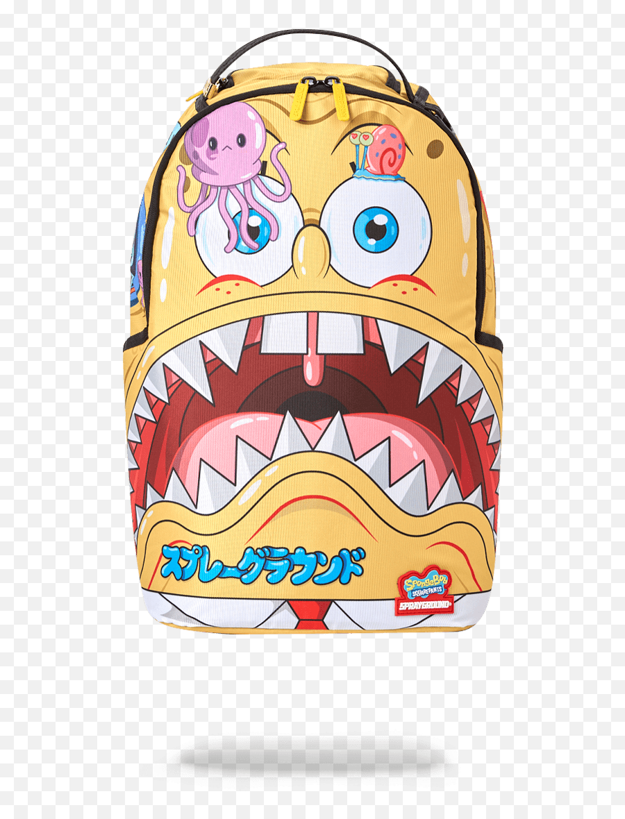 Bags U2013 The Edition Sneaker Boutique - Sprayground Backpack Spongebob Emoji,Street Fighter Emoticons