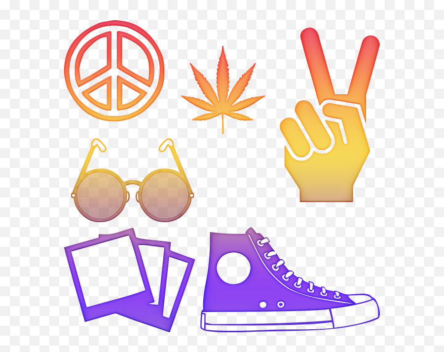 Cannabis Hippie John Lennon Glasses - John Lennon Ikut Hippies Emoji,John Lennon Emoticon