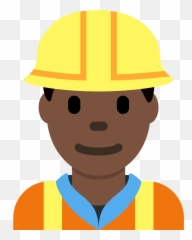Construction Worker Emoji Clipart - Construction Workers Cartoon,Emoji Builder