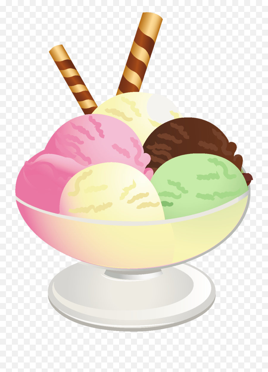 Hearts Clipart Ice Cream Hearts Ice - Cartoon Ice Cream Sundae Emoji,Ice Cream Sun Emoji