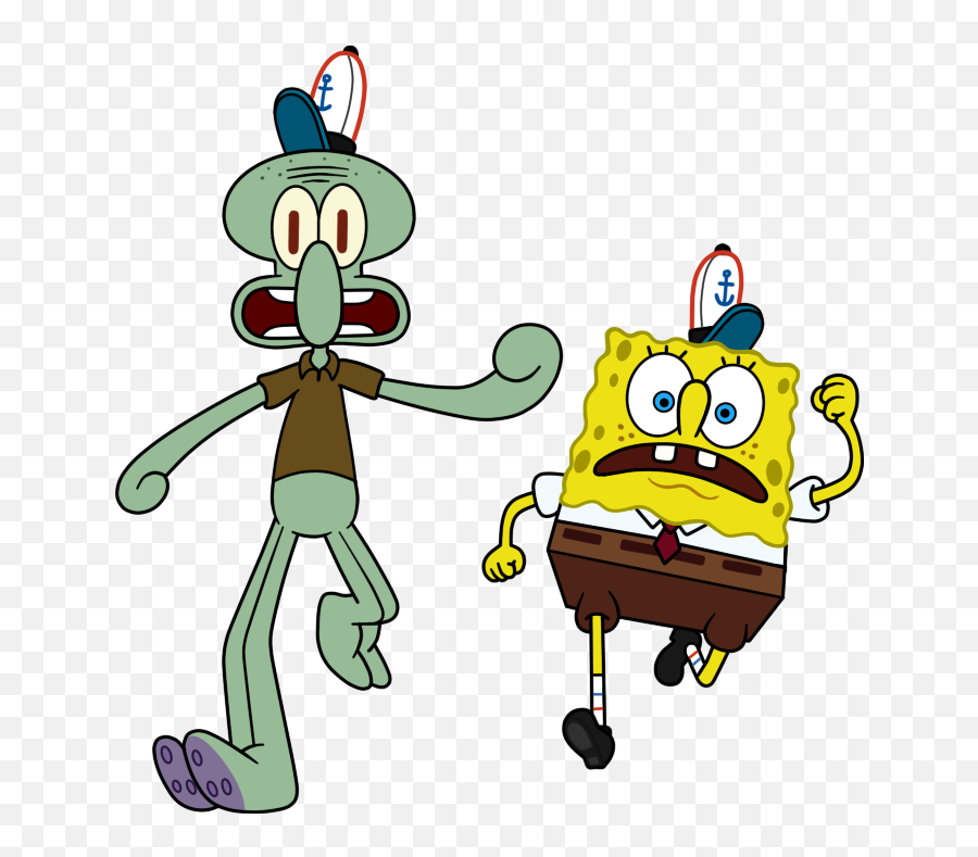 Bobesponja Calamardo Sticker - Bob Esponja Y Calamardo Png Emoji,Emojis Corriendo