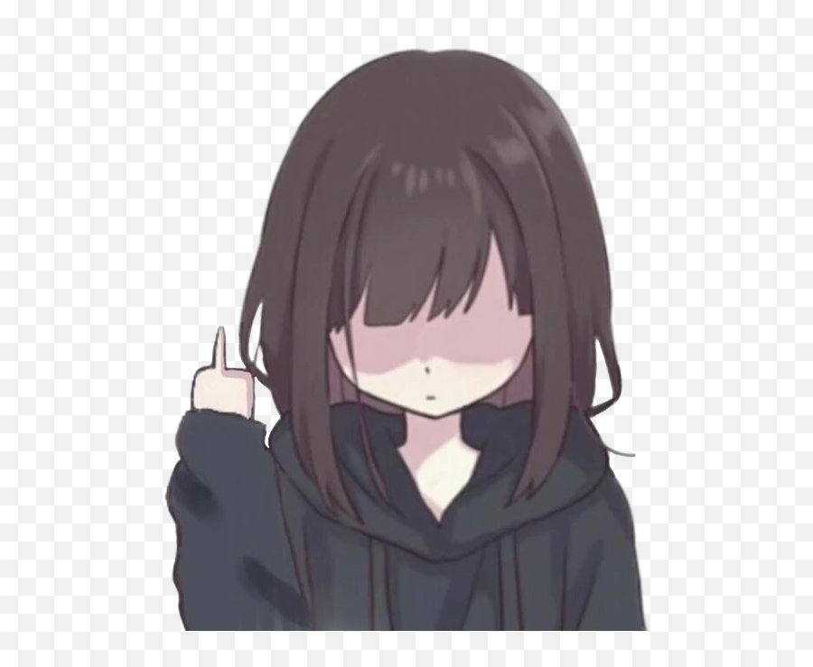 Menherachanfuckyou - Discord Emoji Chibi Middle Finger Anime,Mad Red Tag Emoji