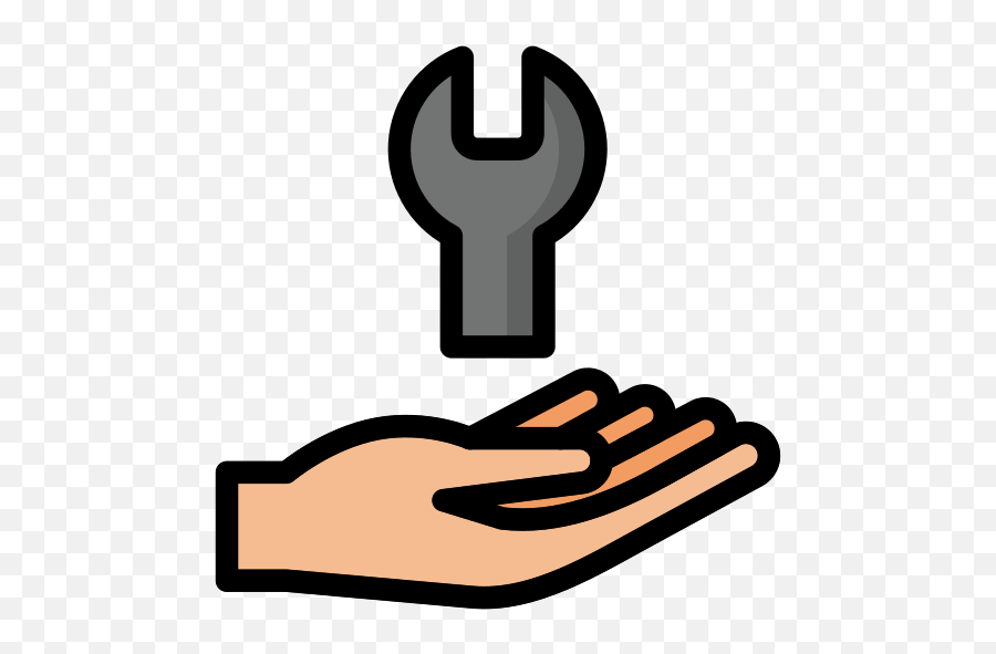 Problem Solving Hand Tool Wrench Free Icon Of Business - Mano Con Herramienta Png Emoji,Emoticon For Problem Solving