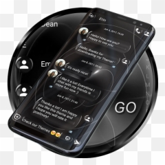 Tema Sms Esfera Negro - Go Sms Pro Free Emoji,Emojis Whatsapp Blanco Y Negro