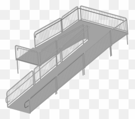 Amtab Ramp32 - Option7 Ada Compliant 32 Inch Rise Stage Ramp With Handrails 126 W X 348 L Vertical Emoji,Lines Emotion Contour Drawing Love