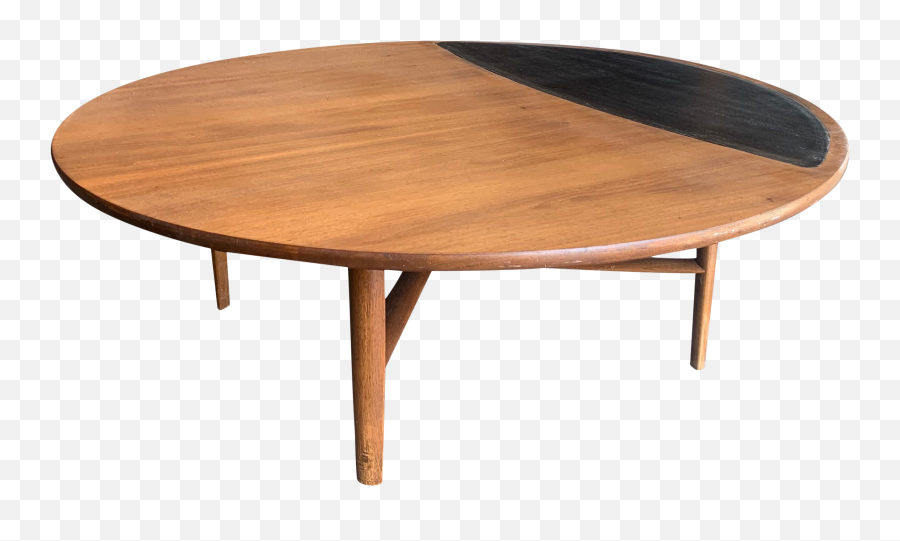 View 45 Mid Century Vintage Round Coffee Table - Solid Emoji,Shocked Emoji Pnj
