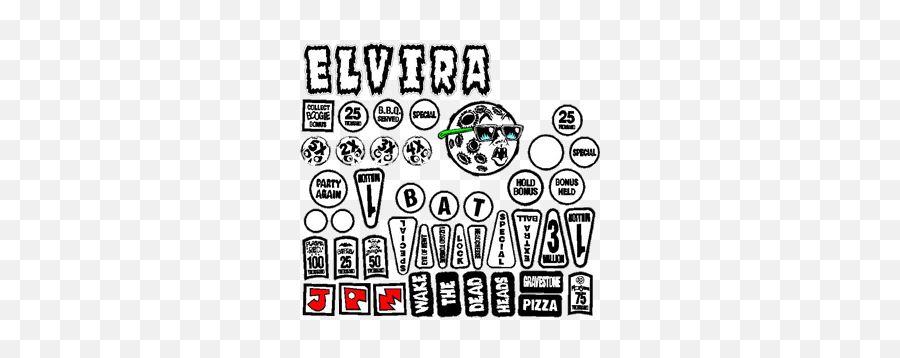 Elvira And Skeleton Vinyl Sticker Phone Electronics - Dot Emoji,Add Emojis Lg G Stylo