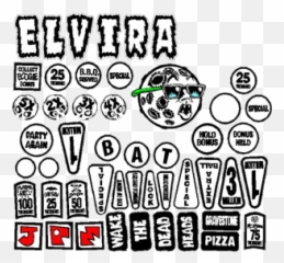 Elvira And Skeleton Vinyl Sticker Phone Electronics - Dot Emoji,Add Emojis Lg G Stylo