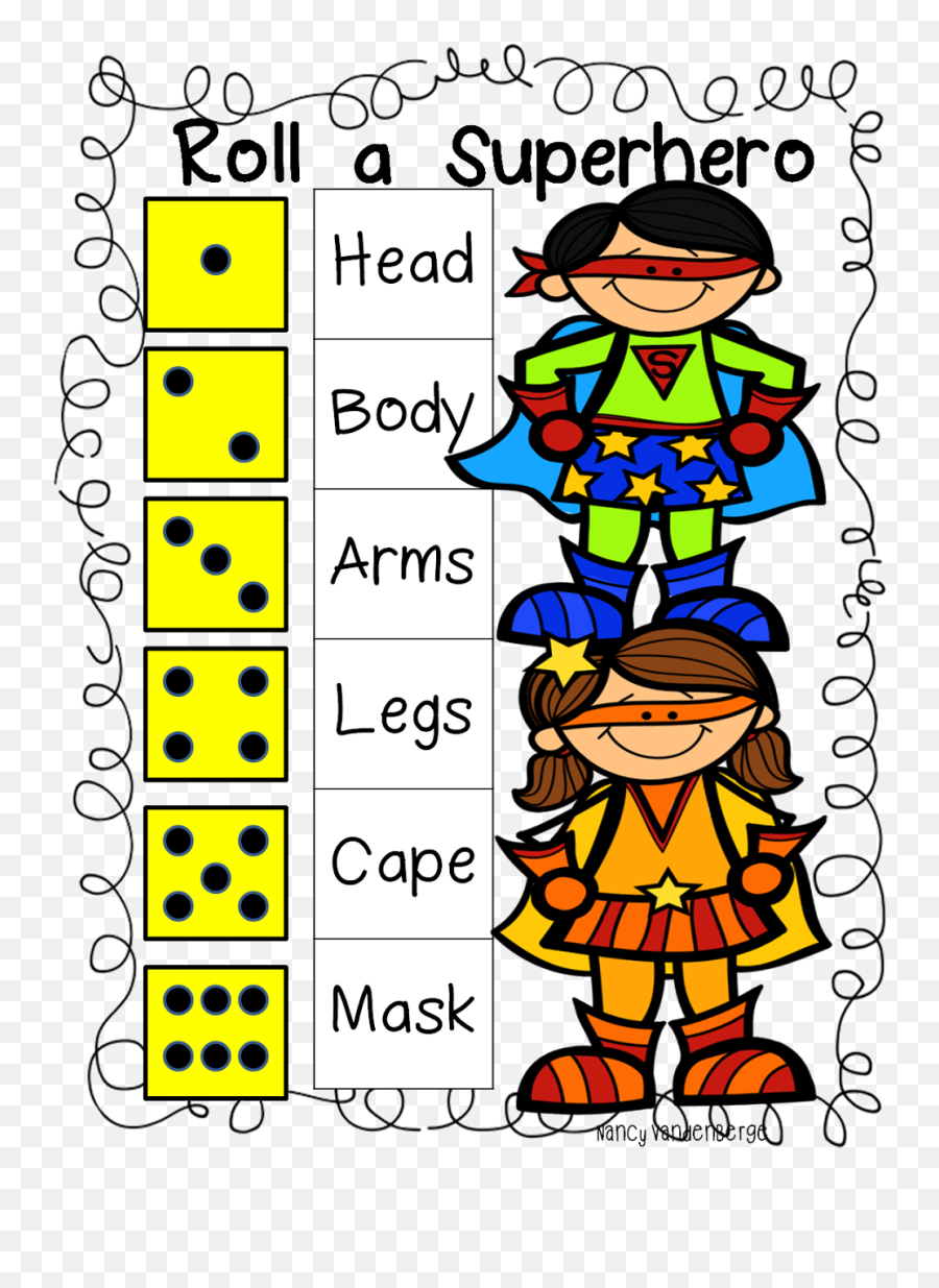 Superhero Preschool Superhero - Roll A Die Superhero Emoji,Showing Emotion With Masks Superheroes