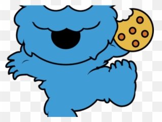 Cartoon Baby Cookie Monster - Clipart Cookie Monster Png Emoji,Cookie Monster Emoji