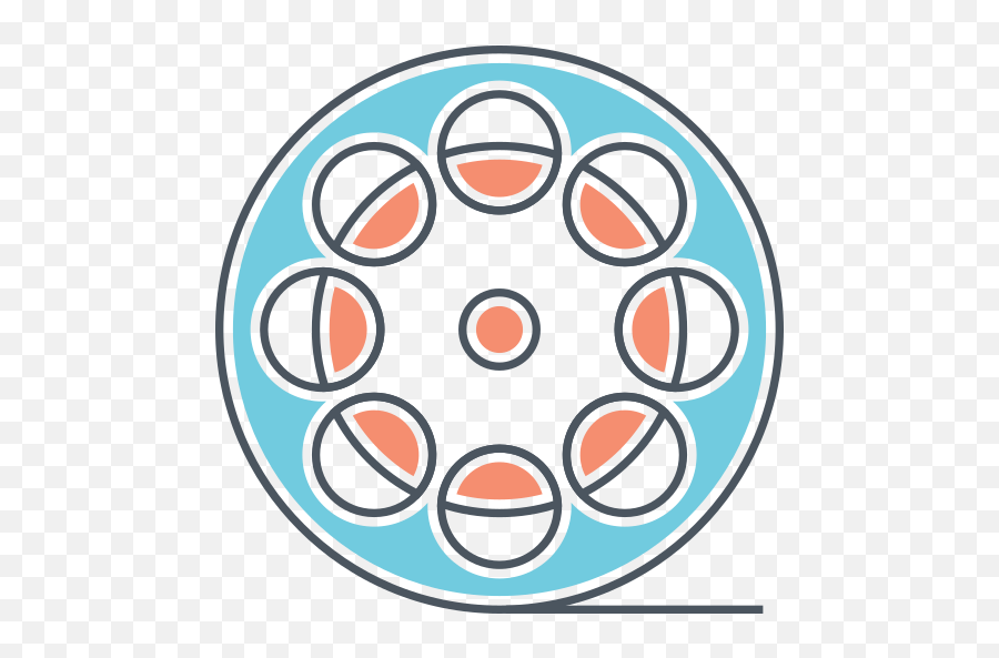 Film Reel Vector Icons Free Download In - Selçuklu Çini Desenleri Emoji,Emotion Architecture Icon Vector