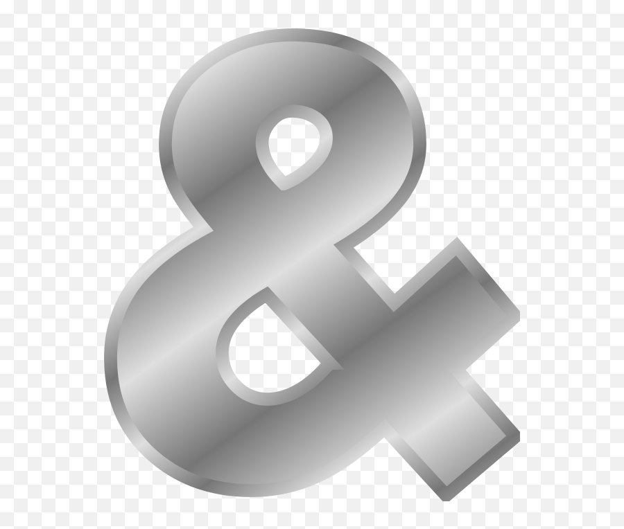 Transparent Ampersand Png - Clip Art Library Silver Ampersand Clipart Emoji,Are Emoticons A Logogram