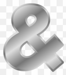 Transparent Ampersand Png - Clip Art Library Silver Ampersand Clipart Emoji,Are Emoticons A Logogram