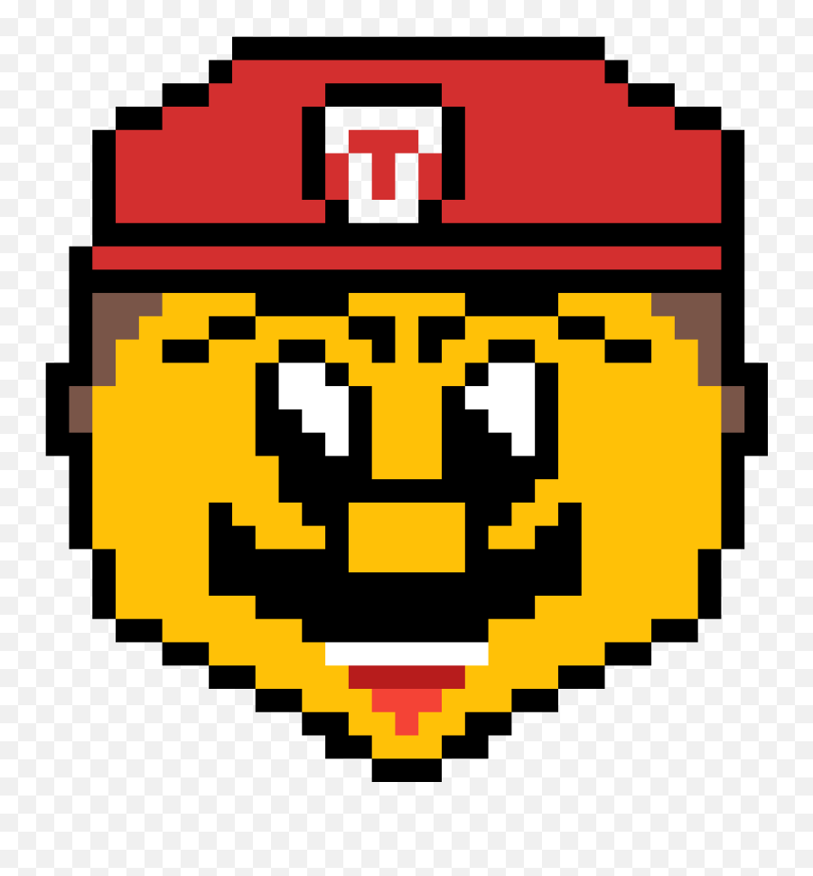 Pixilart - Super Mario 64 Mariou0027s Head Nes By Anonymous Emoji Spreadsheet Pixel Art,Super Happy Emoticon Pixel