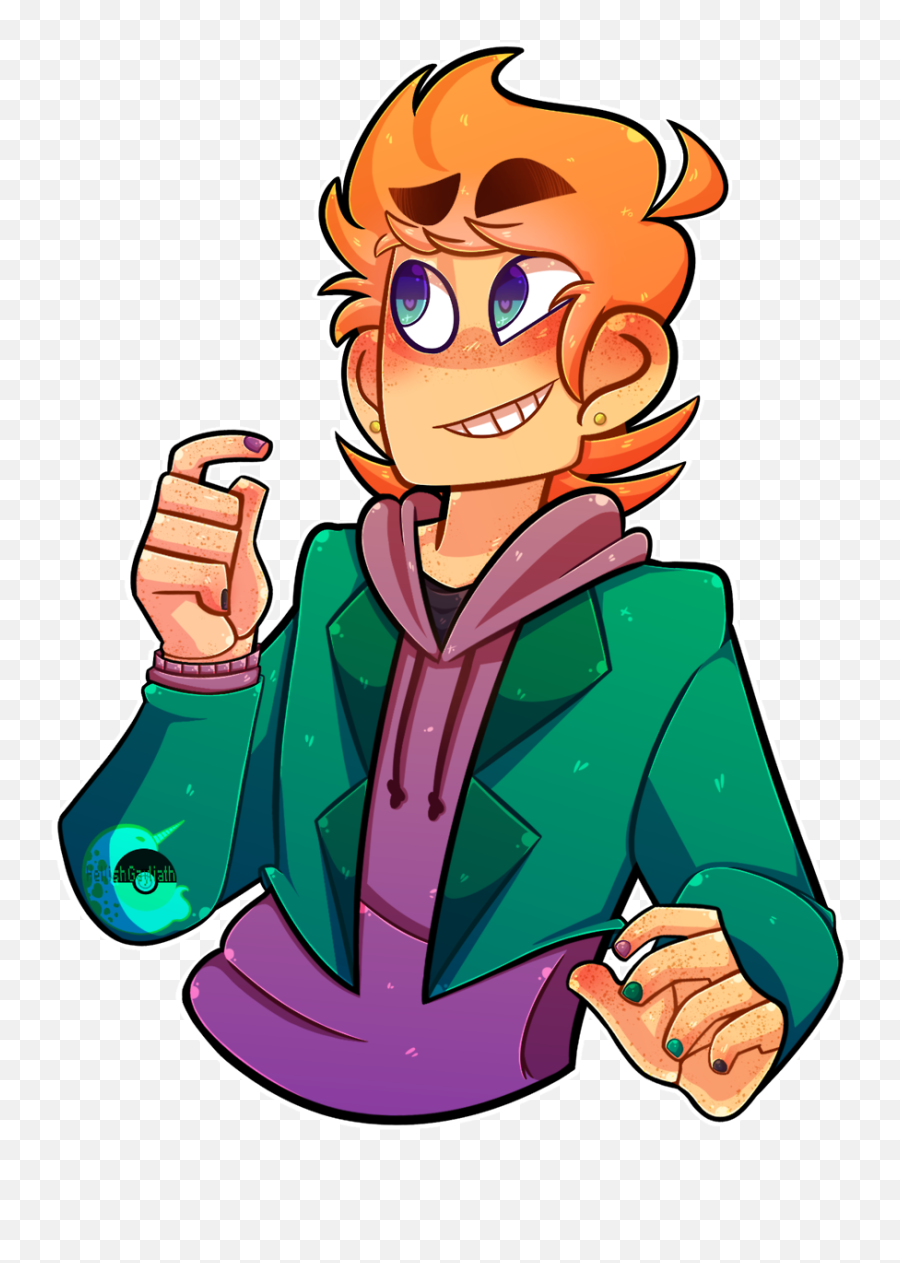 Sleep Deprived Artist Cries Look At My Handsome Boi - Fanart Cute Matt Eddsworld Emoji,Cries Emoji