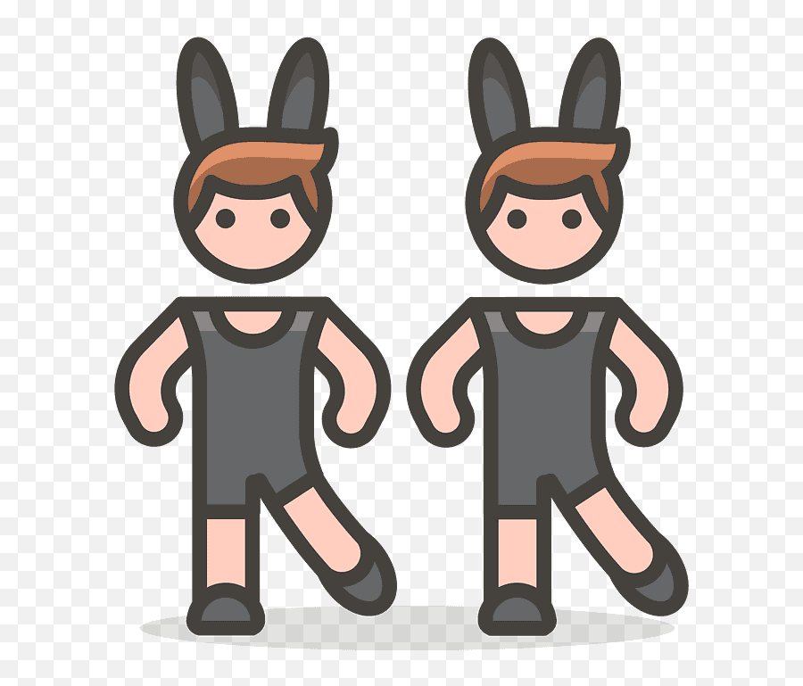 Men With Bunny Ears Emoji Clipart Free Download Transparent - Man In Bunny Ears Cartoon,Bunny Emoji Png