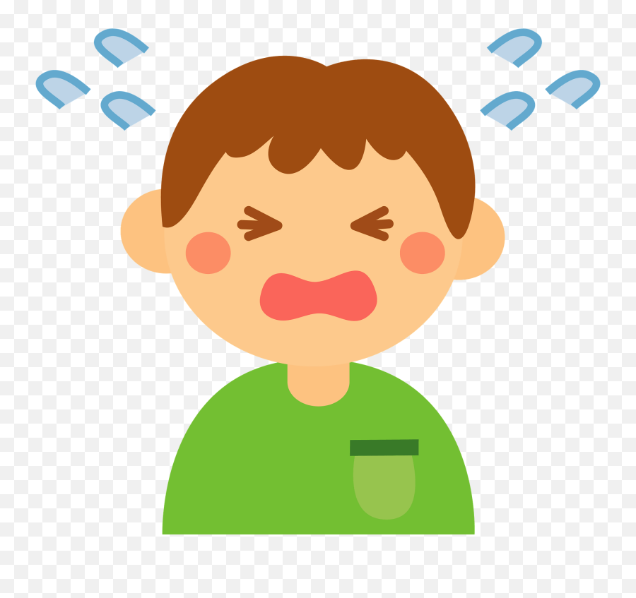 Crying Tear Little Boy Clipart Emoji,Little Boy Emoji