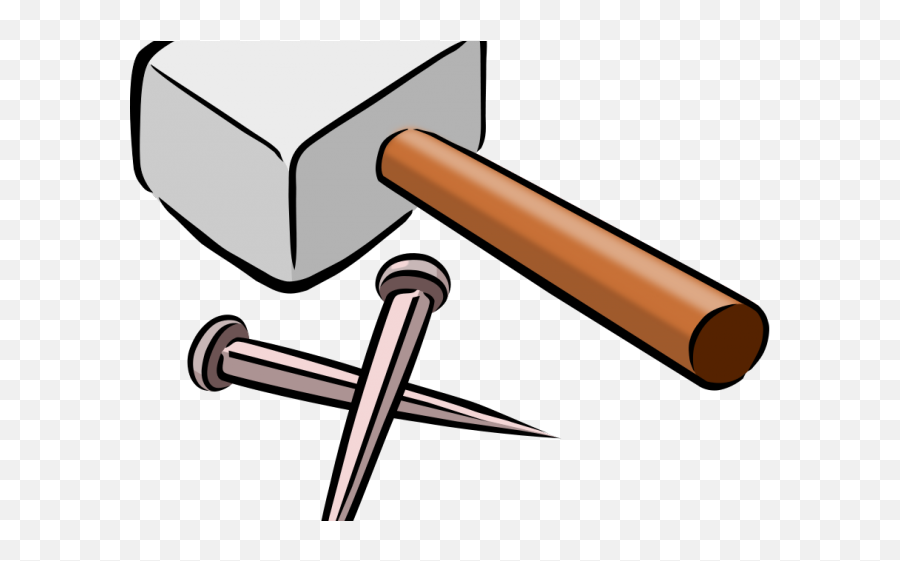 Hammer Clipart Old Hammer Hammer Old Hammer Transparent - Cartoon Hammer And Nails Emoji,Hammer And Sickle Emoji Art