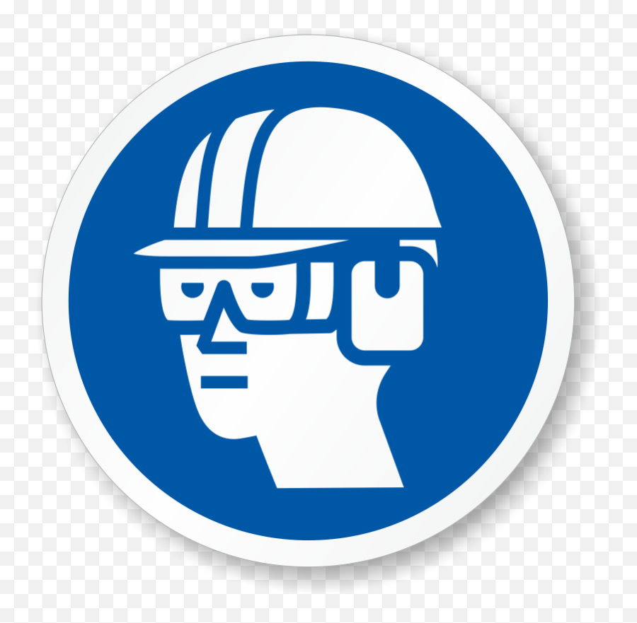 Electrician Clipart Hard Hat Worker - Safety Signs Symbols In Welding Area Emoji,Emoji Ear Muffs