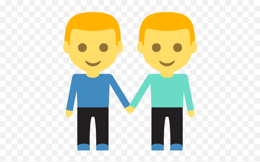 Two Men Holding Hands Id 1391 Emojicouk - Cartoon Two Men Holding Hands,Two Hands Up Emoji