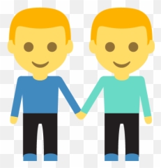 Two Men Holding Hands Id 1391 Emojicouk - Cartoon Two Men Holding Hands,Two Hands Up Emoji