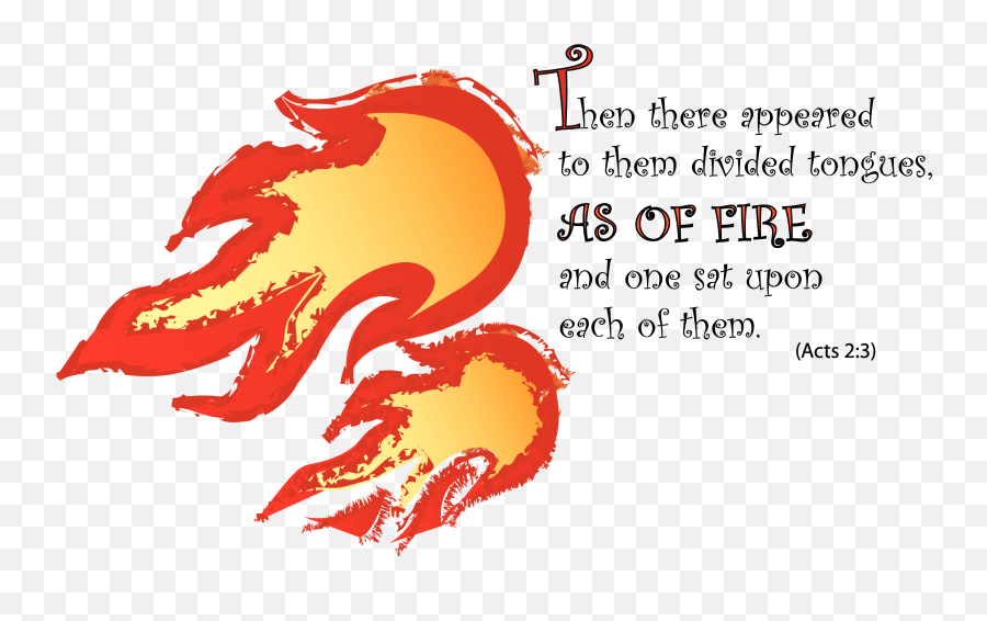 Clipart Flames Holy Spirit Clipart Flames Holy Spirit - Catholic Pentecost Bible Verse Emoji,Holy Bible Emoji