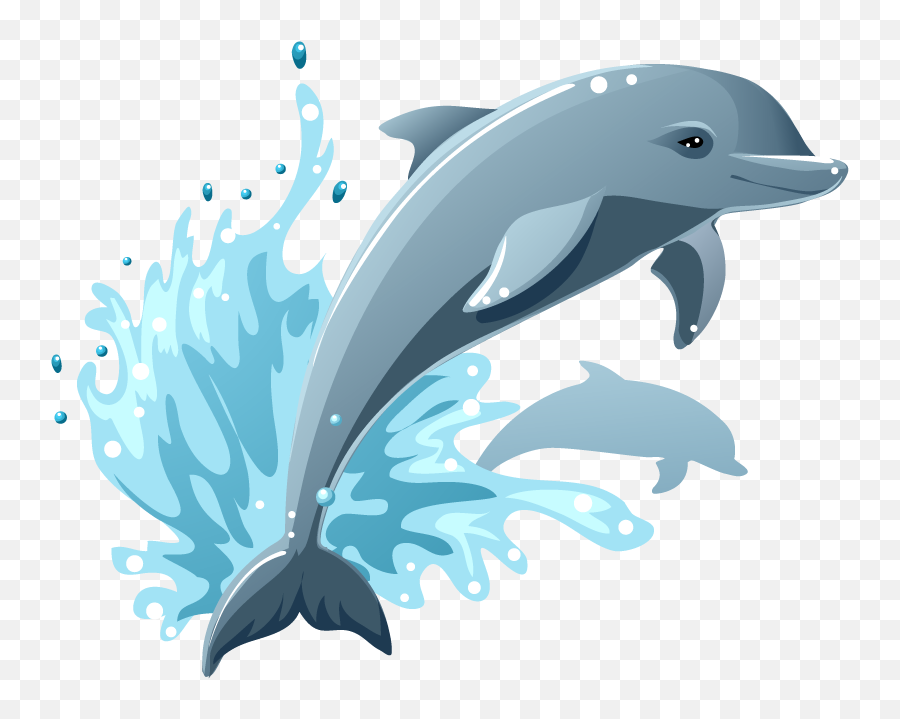 Dolphins Clipart Easy Dolphins Easy - Dolphin Graphic Emoji,Dolphins And Emotions