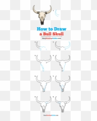 How To Draw A Bull Skull - Really Easy Drawing Tutorial Draw A Golden Retriever Step Emoji,Bull Emoji