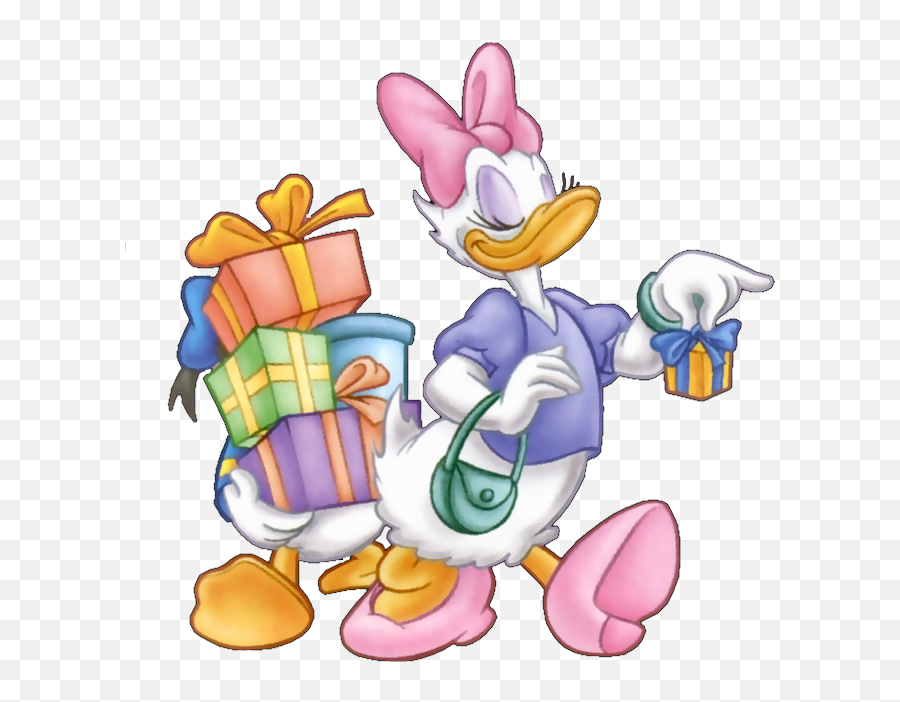 Donald Dasiy - Daisy Duck Shopping Clipart Emoji,Disney Emotion Short