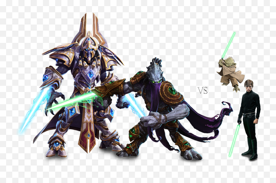 Luke Skywalker Yoda Vs Artanis - Artanis Png Emoji,Starcraft 2 Amon Emoticon