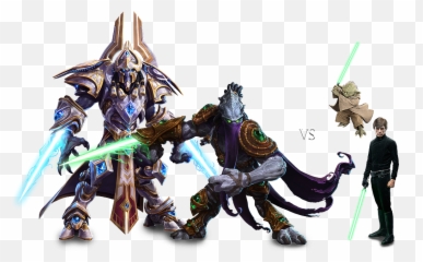 Luke Skywalker Yoda Vs Artanis - Artanis Png Emoji,Starcraft 2 Amon Emoticon