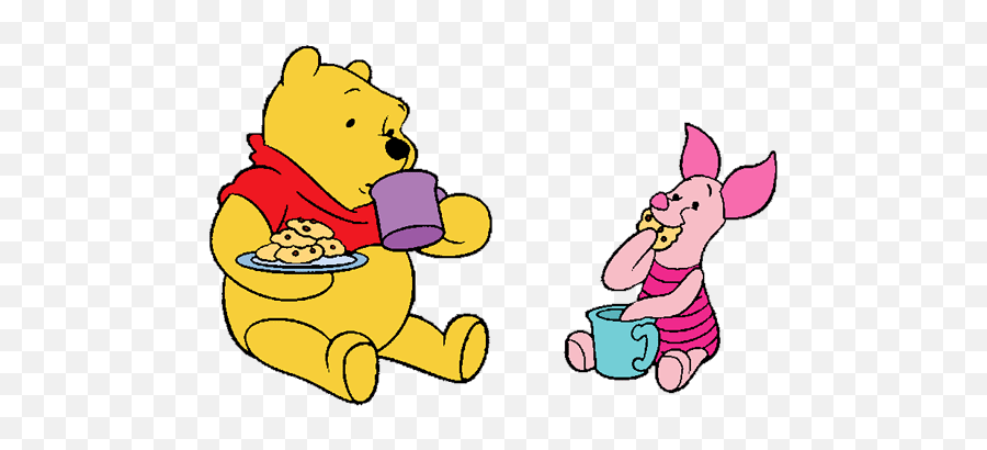 Pin - Piglet And Pooh Drinking Tea Emoji,Piglet From Winnie The Poo Emojis