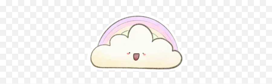 Kawaii Clouds Whatsapp Stickers - Girly Emoji,Mouse Kawaii Emoticon