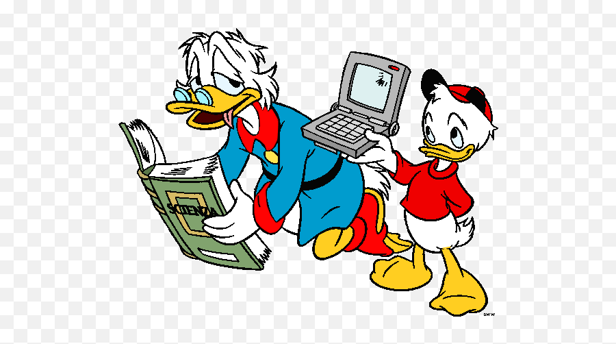 Scrooge With Huey - Donald Duck With Laptop Computer Emoji,Is Scrooge Mcduck A Red Emoji