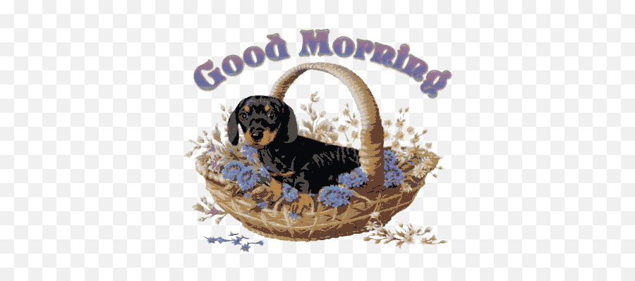 Att Leva Med Värk - Cute Dachshund Good Morning Emoji,