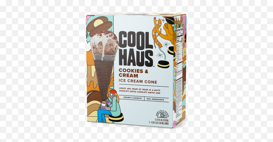 Awesome Ice Cream Coolhaus - Coolhaus Cookies And Cream Cone Emoji,Icecream Cake Emojis South Park