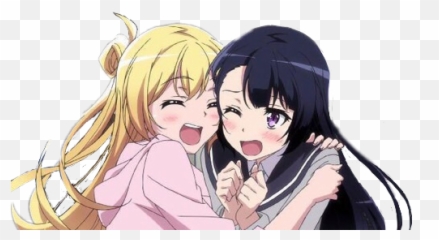 Anime Girls Cute Besties Sticker - Fake Friends Anime Sad Emoji,Emoji Animae Maker
