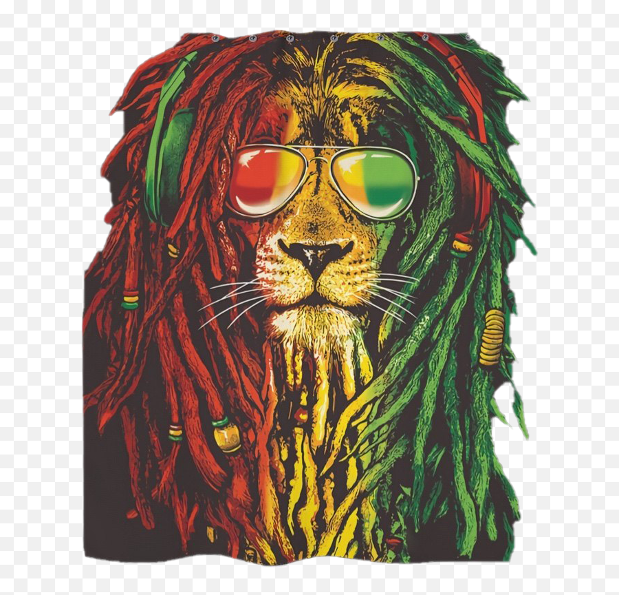 Rasta Lion Transparent Image - Bob Marley Emoji,Lion Of Judah Emoji
