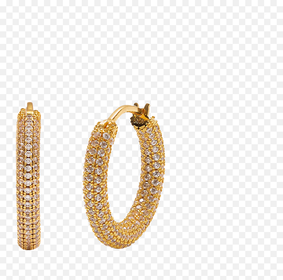 Comprar Daphne Gold Hoops Aleyolé Jewelry - Solid Emoji,Swarovski Zirconia Earrings Emotions