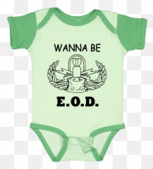 Green Kids Eod Onesie - Masterpiece Embroidery Emblem Baby Onesie Emoji,Emojis Onesies For Adults