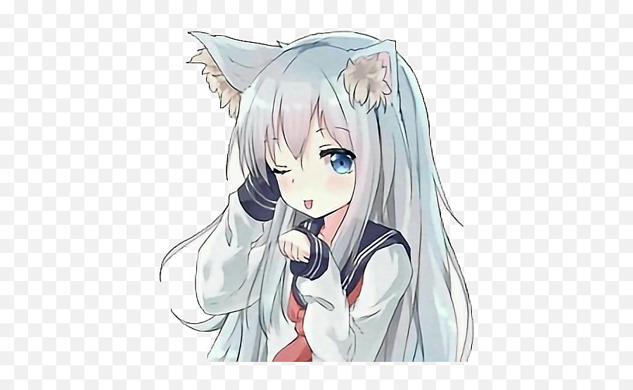 Anime Girl Cute Cat Emoji,Emoji Girl Meow Roblox