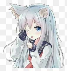 Anime Girl Cute Cat Emoji,Emoji Girl Meow Roblox