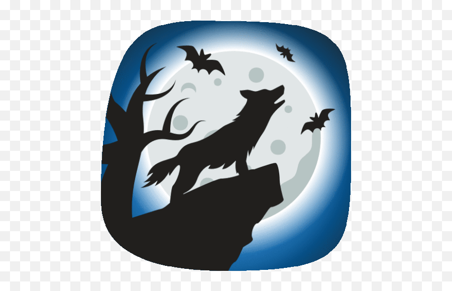 Howl Halloween Party Sticker - Howl Halloween Party Emoji,Howling Wolf Facebook Emoticon