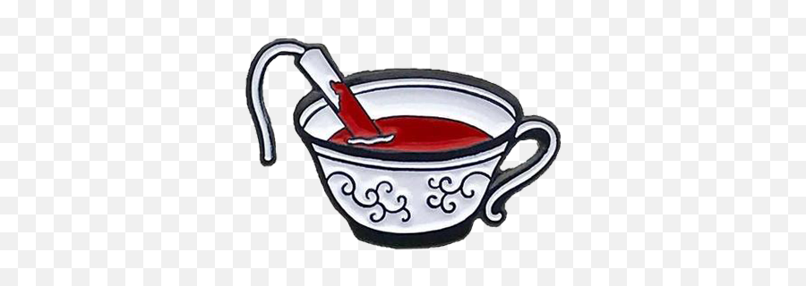 Tampon In A Teacup Pin Emoji,Ccry Laugh Emoji