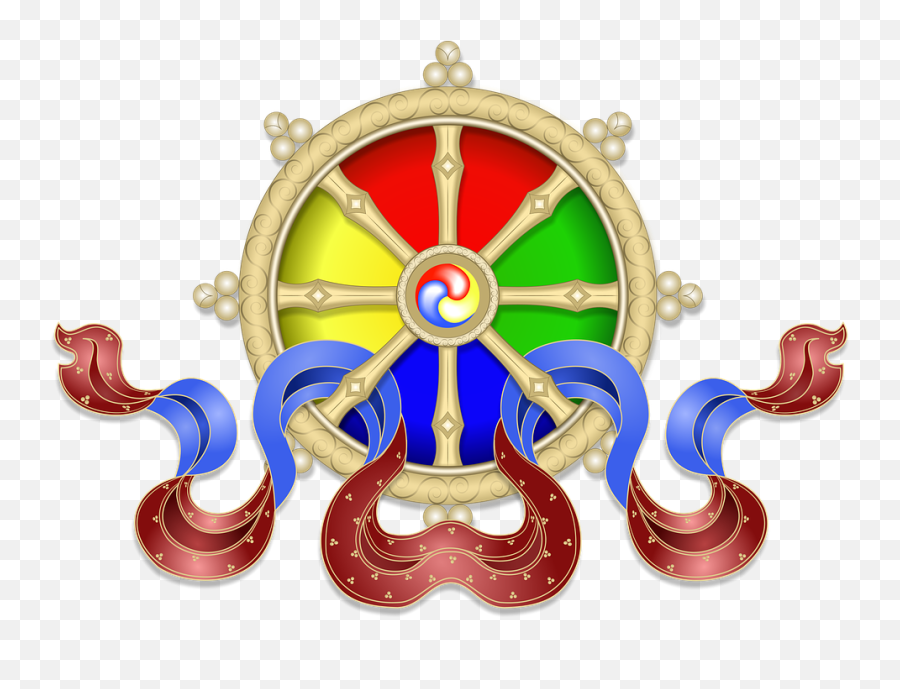 Dharma Clipart Buddhist Temple - Dhamma Chakra Png Emoji,Dharma Wheel Emoji